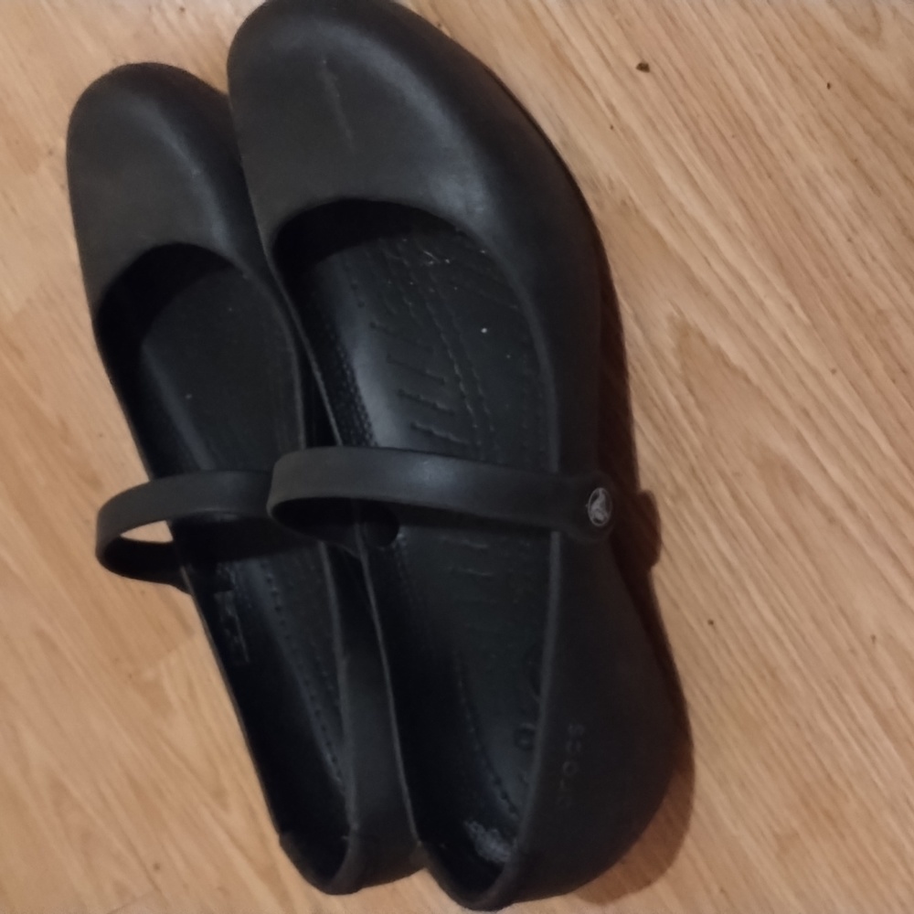 CROCS Alice Work Flats Mary Jane Black Size 10